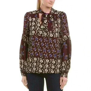 NEW! Parker Women’s XS Floral Scarf Neck Blouse NWT $248